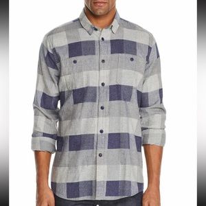 BARBOUR Men Chambray WEEVER Slim Fit Long Sleeve Cotton Flannel Shirt XL NWT